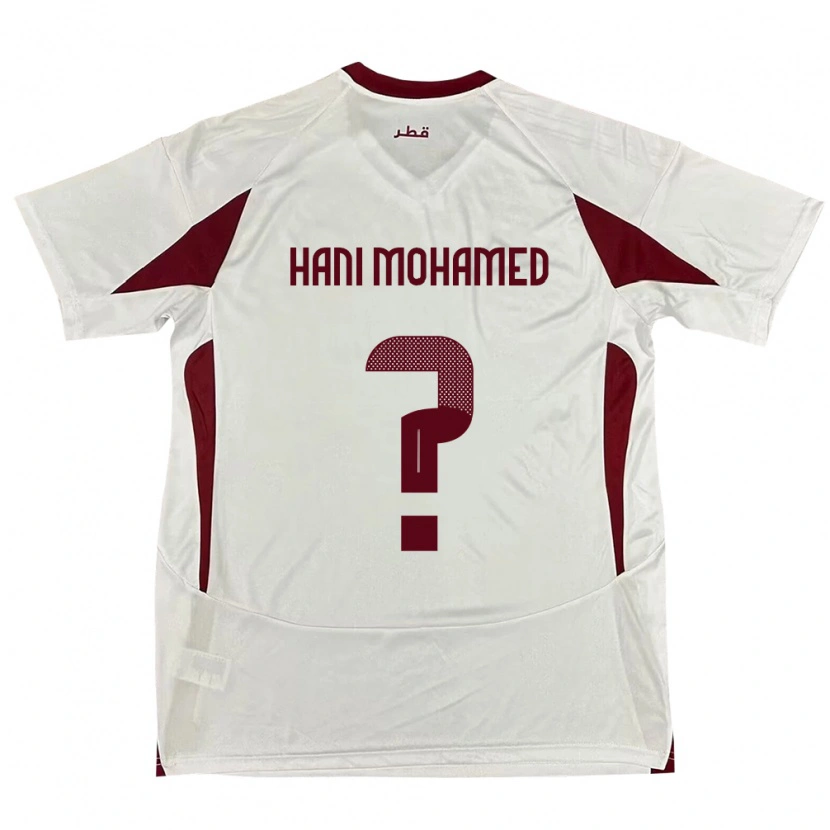 Danxen Women Qatar Yazan Hani Mohamed #0 White Away Jersey 24-26 T-Shirt