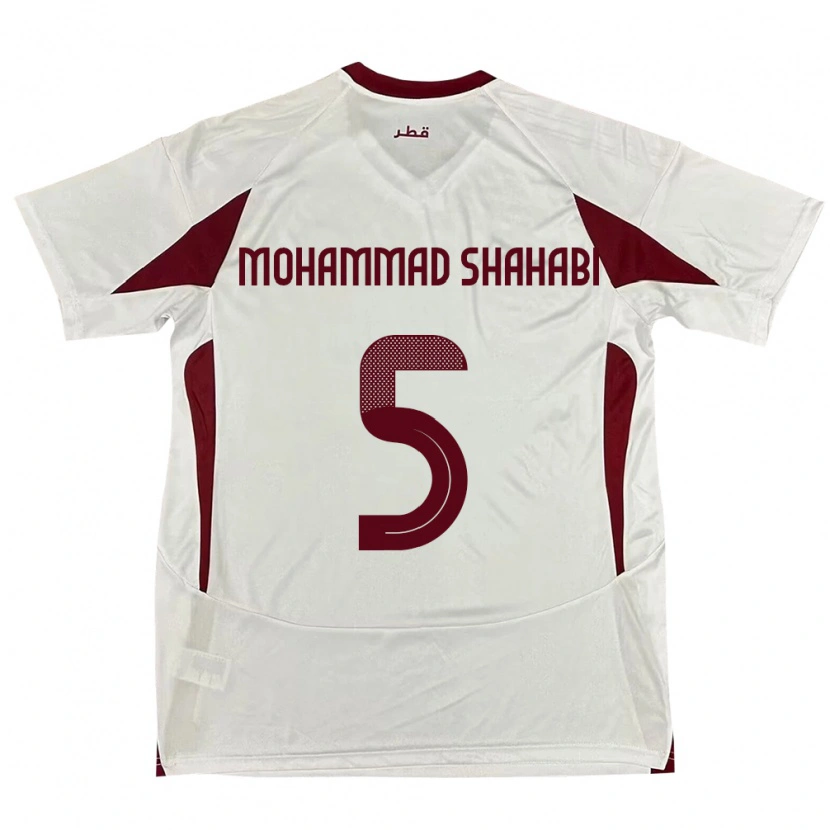 Danxen Women Qatar Ali Mohammad Shahabi #5 White Away Jersey 24-26 T-Shirt