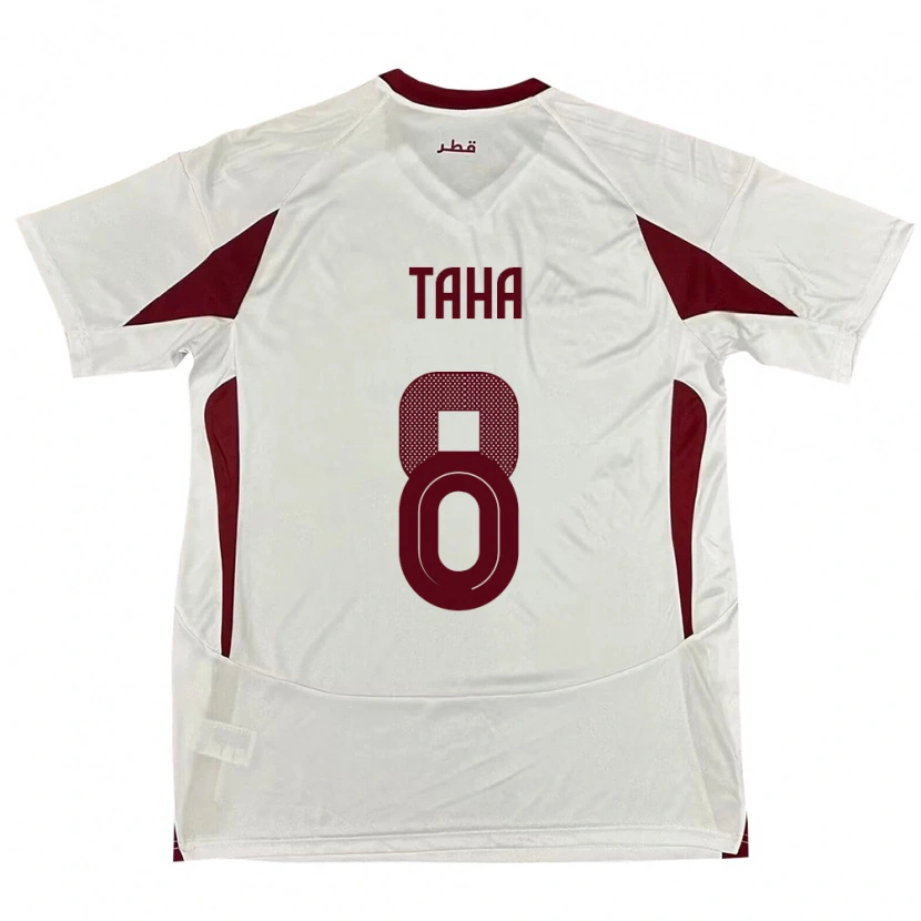 Danxen Women Qatar Moath Taha #8 White Away Jersey 24-26 T-Shirt