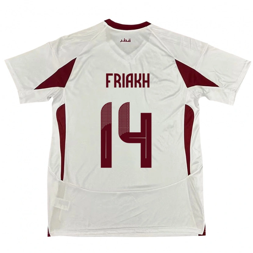 Danxen Women Qatar Jamil Friakh #14 White Away Jersey 24-26 T-Shirt