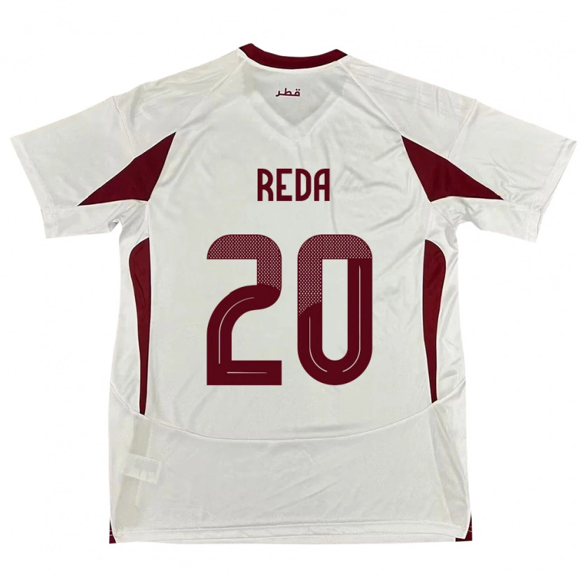 Danxen Women Qatar Salem Reda #20 White Away Jersey 24-26 T-Shirt