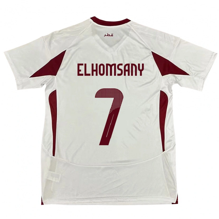 Danxen Women Qatar Yasmeen Elhomsany #7 White Away Jersey 24-26 T-Shirt