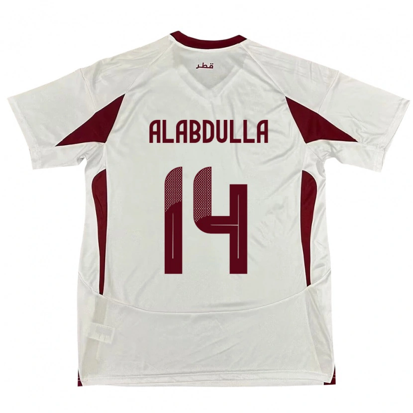 Danxen Women Qatar Moudhi Alabdulla #14 White Away Jersey 24-26 T-Shirt