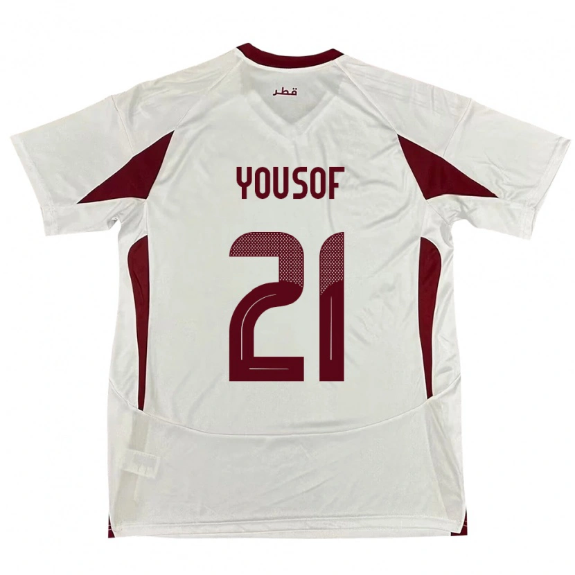 Danxen Women Qatar Yousof Hassan #21 White Away Jersey 24-26 T-Shirt