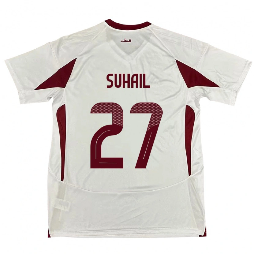 Danxen Women Qatar Ahmed Suhail #27 White Away Jersey 24-26 T-Shirt