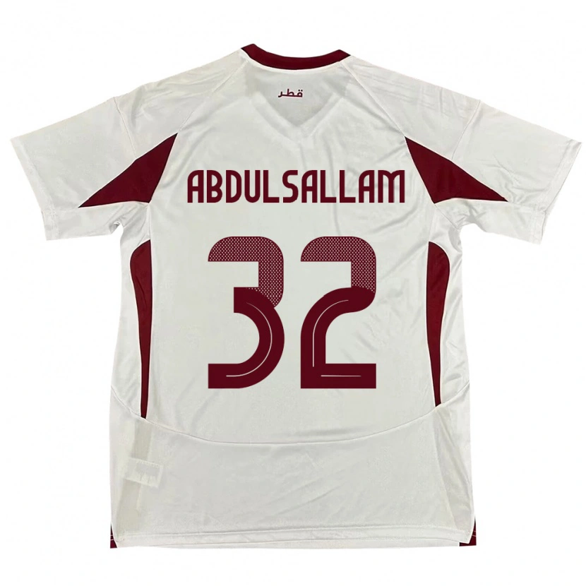 Danxen Women Qatar Jassem Gaber Abdulsallam #32 White Away Jersey 24-26 T-Shirt