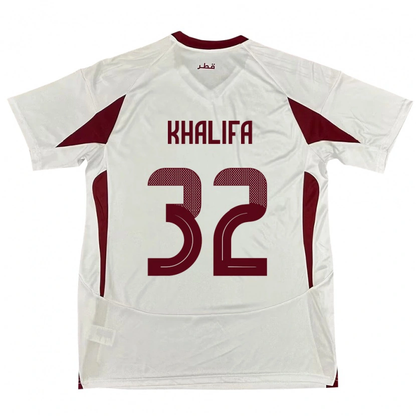 Danxen Women Qatar Duana Khalifa #32 White Away Jersey 24-26 T-Shirt