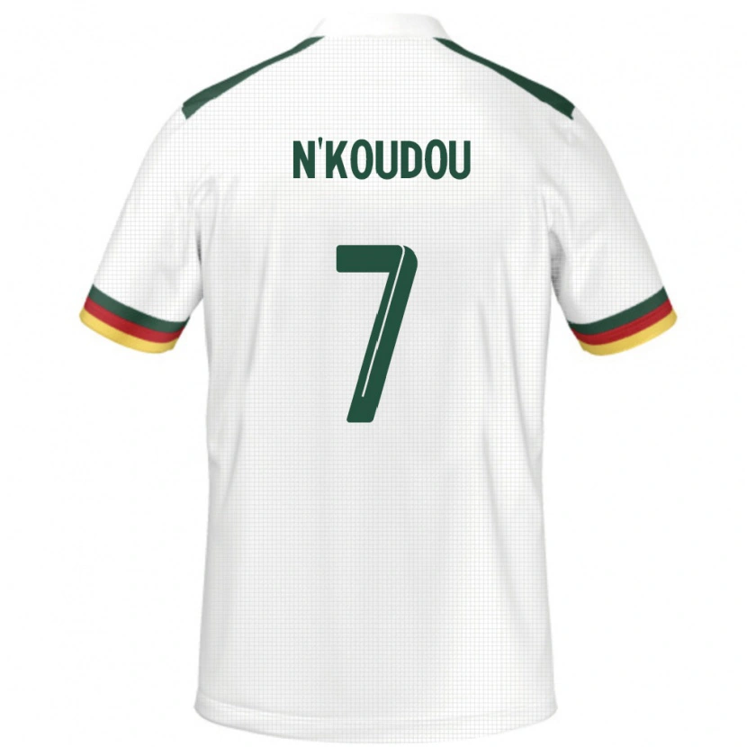 Danxen Women Cameroon Georges-Kevin N'koudou #7 White Away Jersey 24-26 T-Shirt