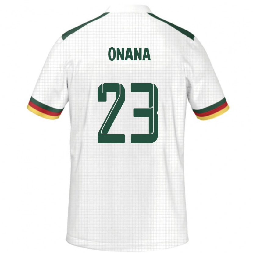 Danxen Women Cameroon André Onana #23 White Away Jersey 24-26 T-Shirt