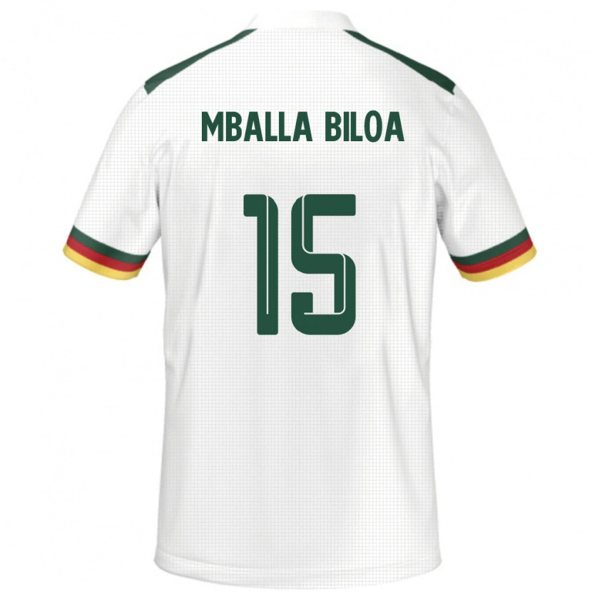 Danxen Women Cameroon Jules Victor Mballa Biloa #15 White Away Jersey 24-26 T-Shirt