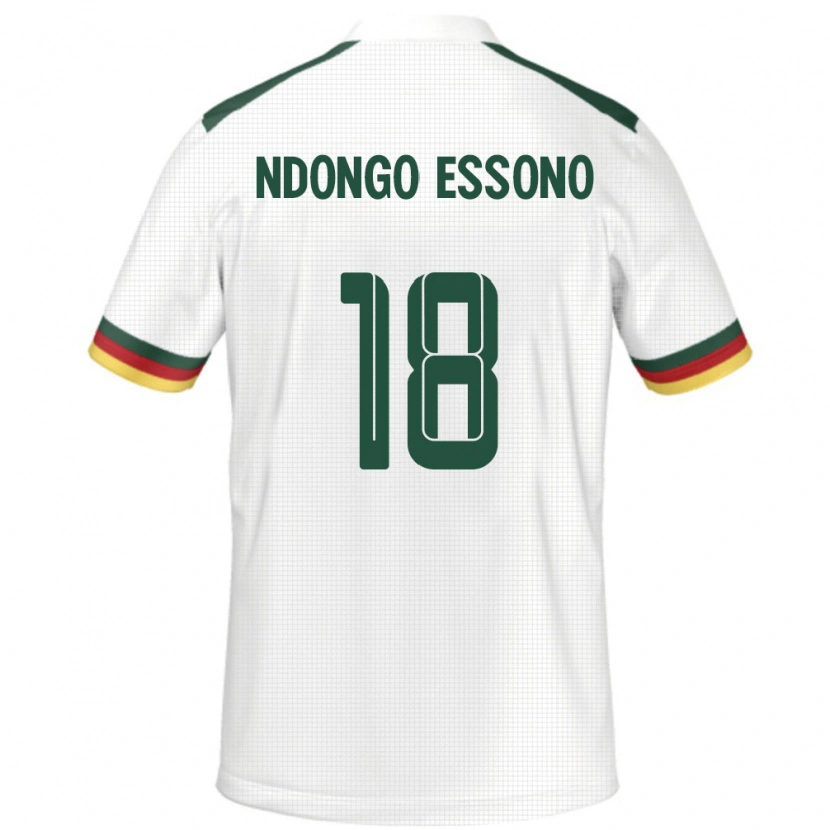 Danxen Women Cameroon Rodrigue Dipanda Ndongo Essono #18 White Away Jersey 24-26 T-Shirt