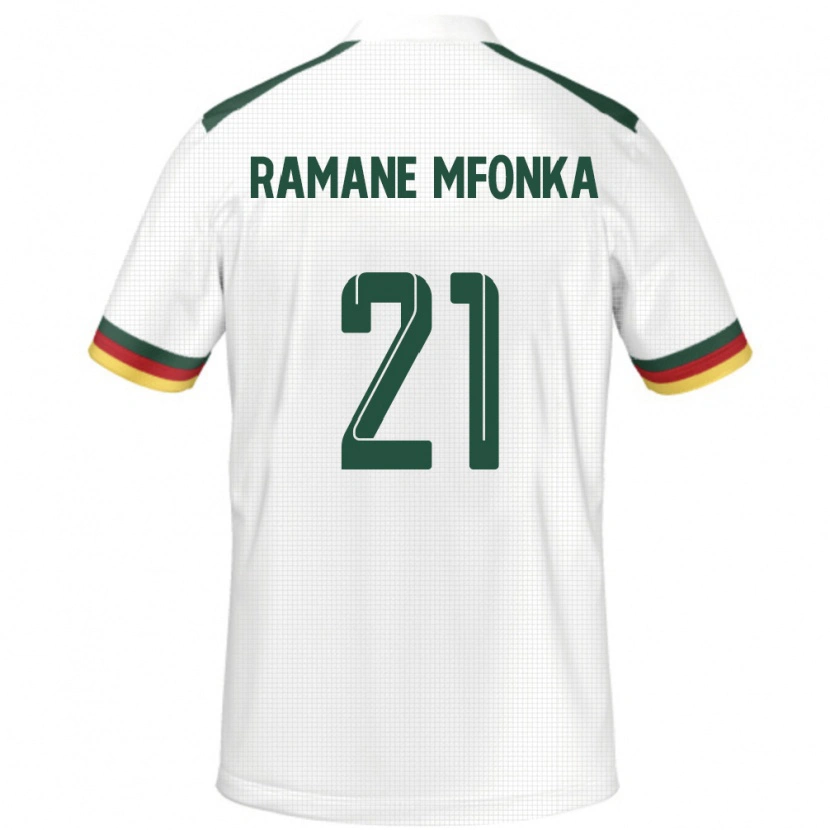 Danxen Women Cameroon Abdel Ramane Mfonka #21 White Away Jersey 24-26 T-Shirt