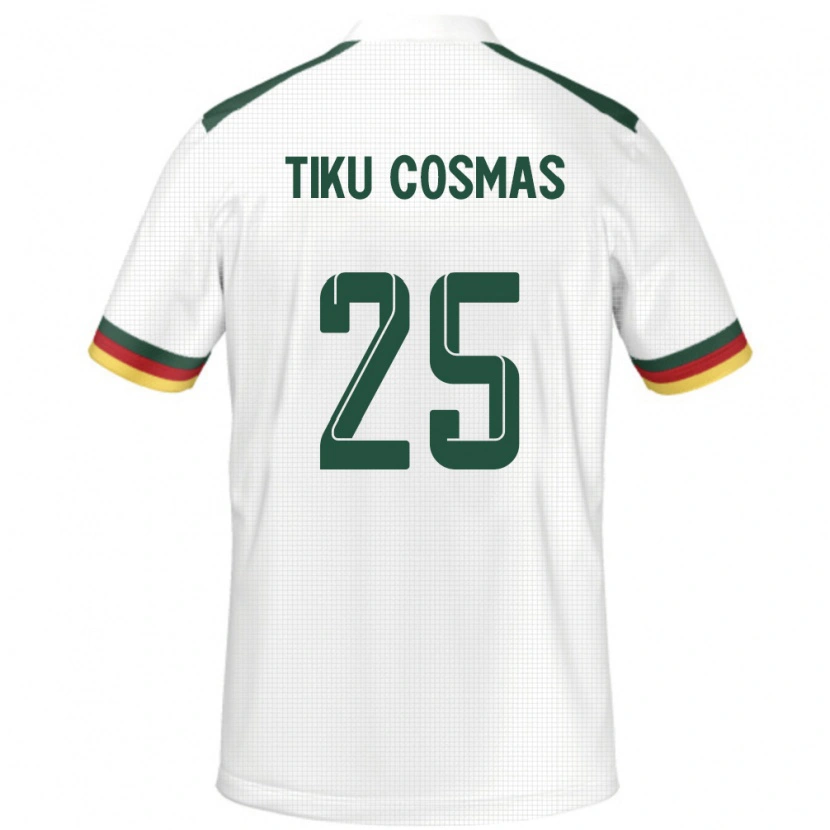 Danxen Women Cameroon Ayuck Tiku Cosmas #25 White Away Jersey 24-26 T-Shirt