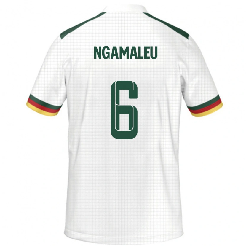 Danxen Women Cameroon Nicolas Ngamaleu #6 White Away Jersey 24-26 T-Shirt