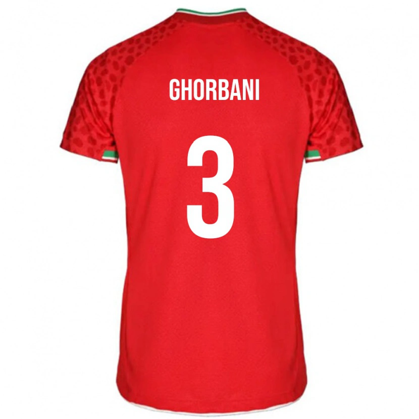 Danxen Women Iran Mohammad Ghorbani #3 Red Away Jersey 24-26 T-Shirt
