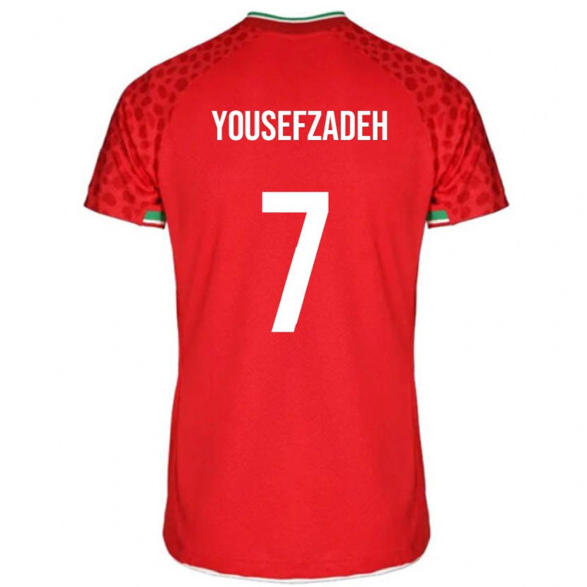 Danxen Women Iran Erfan Yousefzadeh #7 Red Away Jersey 24-26 T-Shirt