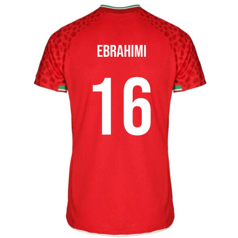 Danxen Women Iran Omid Ebrahimi #16 Red Away Jersey 24-26 T-Shirt