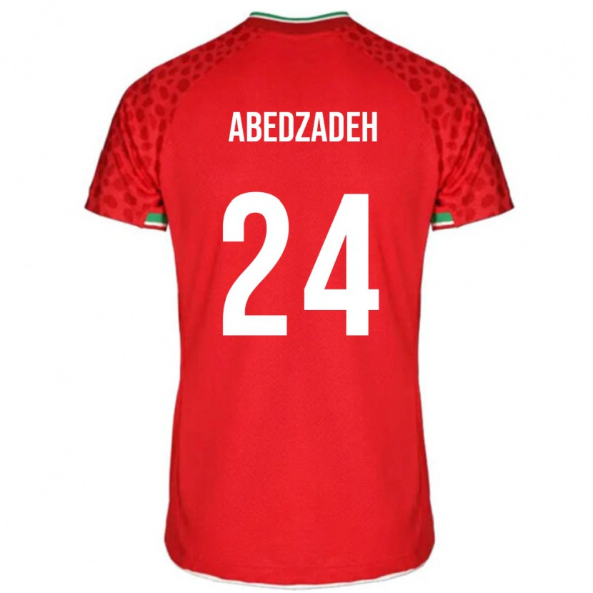 Danxen Women Iran Amir Abedzadeh #24 Red Away Jersey 24-26 T-Shirt