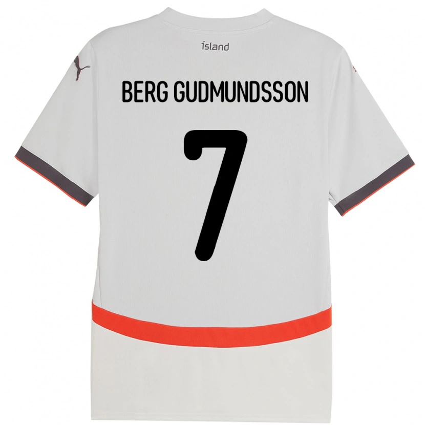 Danxen Women Iceland Jóhann Berg Gudmundsson #7 White Away Jersey 24-26 T-Shirt