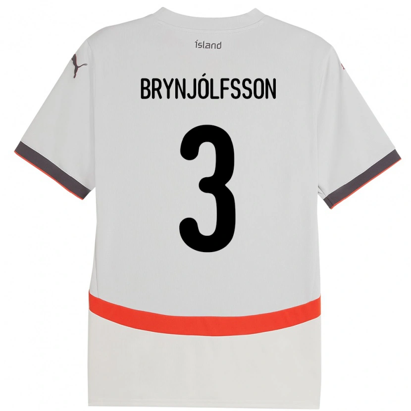 Danxen Women Iceland Bjarni Gudjón Brynjólfsson #3 White Away Jersey 24-26 T-Shirt