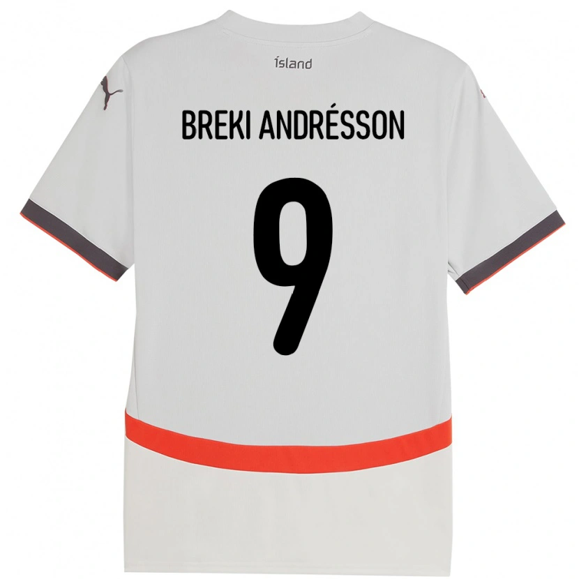 Danxen Women Iceland Benoný Breki Andrésson #9 White Away Jersey 24-26 T-Shirt