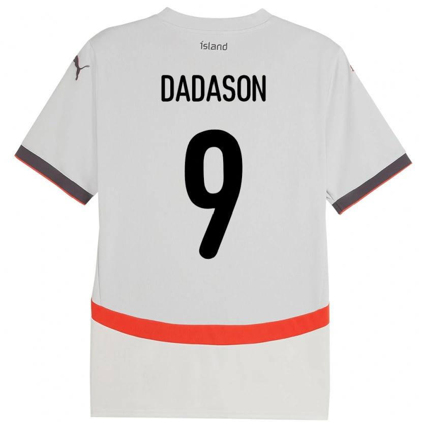 Danxen Women Iceland Viktor Dadason #9 White Away Jersey 24-26 T-Shirt