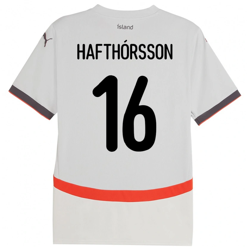 Danxen Women Iceland Gestur Alexander Hafthórsson #16 White Away Jersey 24-26 T-Shirt