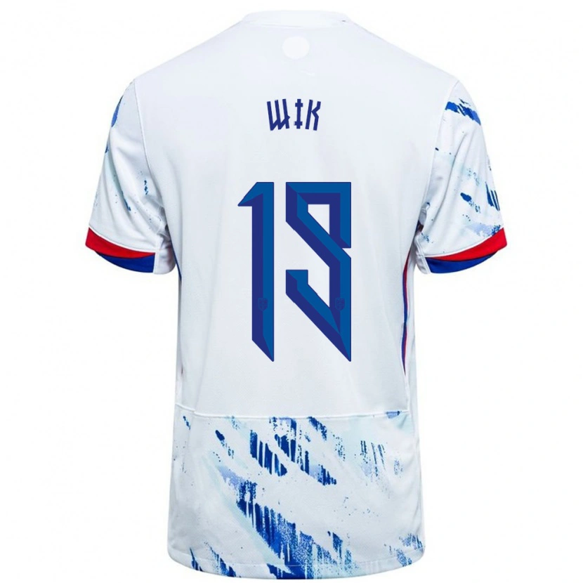 Danxen Women Norway Nicholas Wik #19 White Blue Away Jersey 24-26 T-Shirt