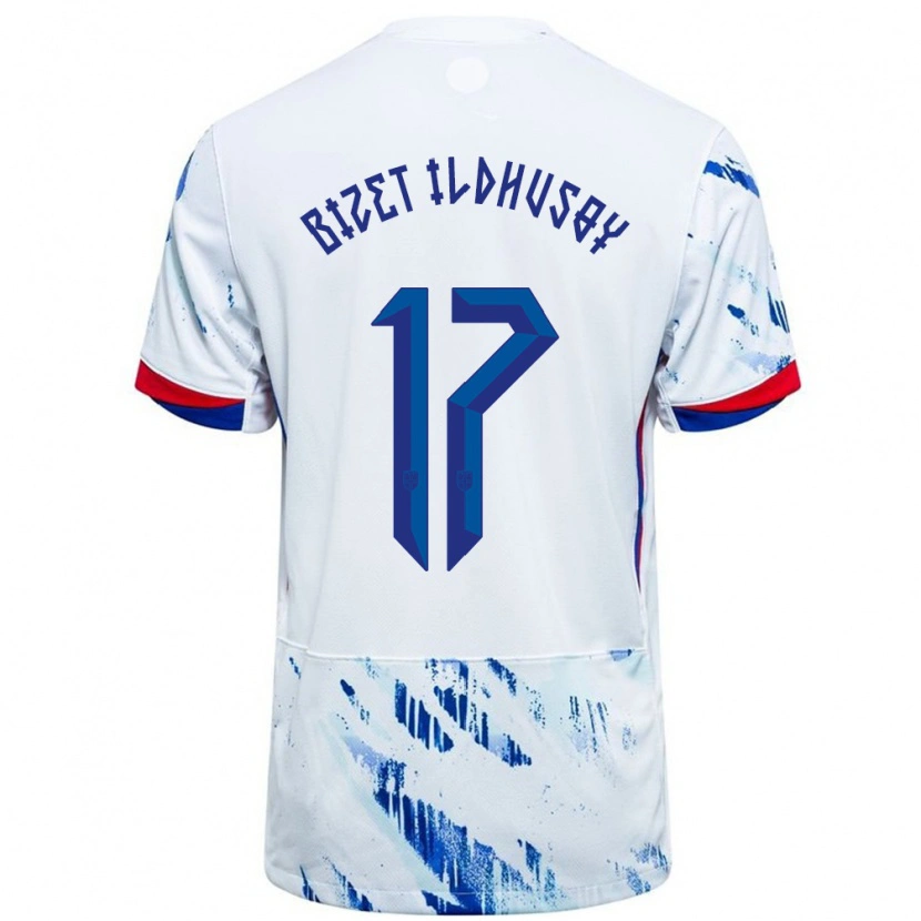 Danxen Women Norway Celin Bizet Ildhusøy #17 White Blue Away Jersey 24-26 T-Shirt