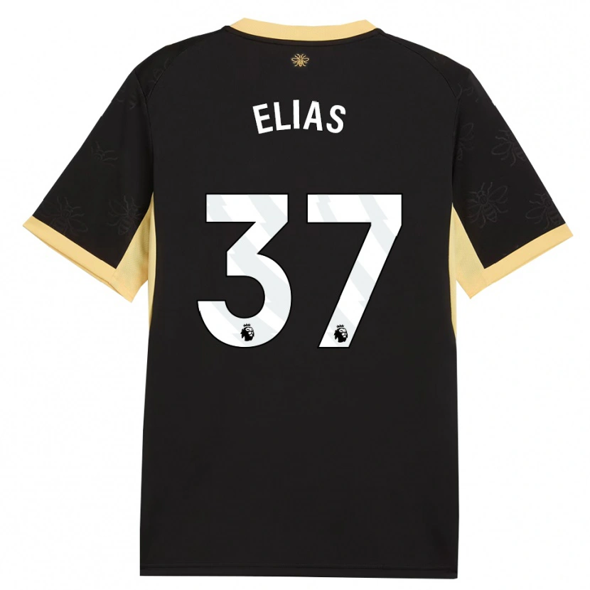 Danxen Women Allan Andrade Elias #37 Black Yellow Away Jersey 2026/27 T-Shirt