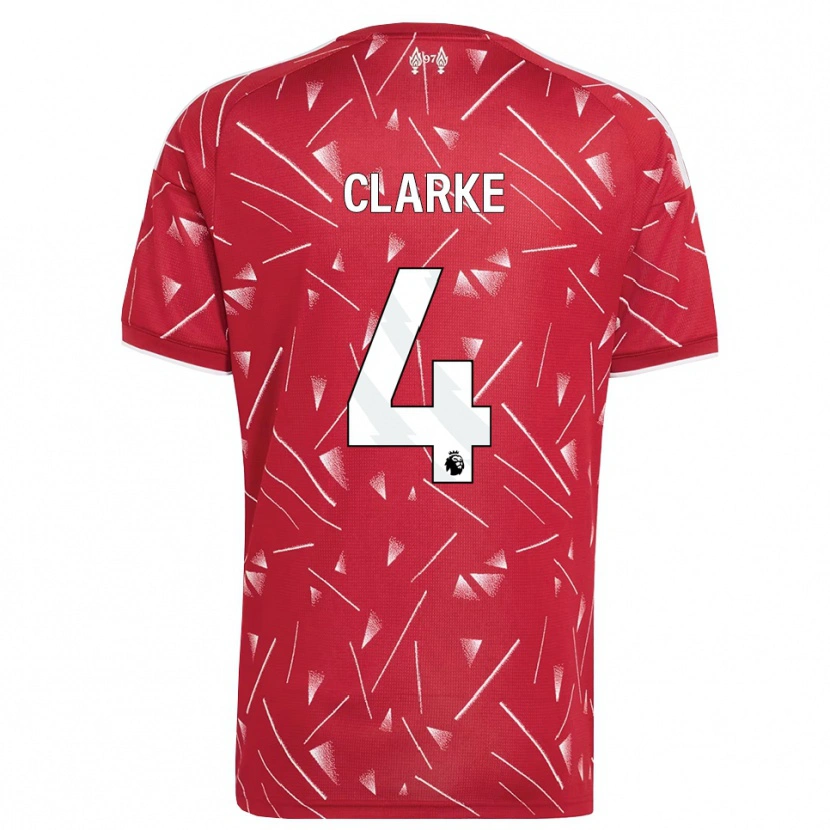 Danxen Women Lucas Clarke #4 White Red Home Jersey 2026/27 T-Shirt