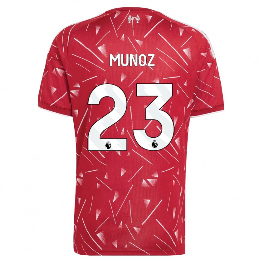 Danxen Women Víctor Muñoz #23 White Red Home Jersey 2026/27 T-Shirt