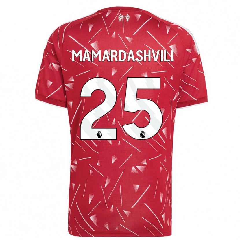 Danxen Women Giorgi Mamardashvili #25 White Red Home Jersey 2026/27 T-Shirt