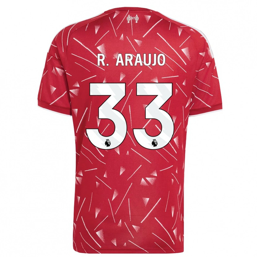 Danxen Women Ronald Araujo #33 White Red Home Jersey 2026/27 T-Shirt