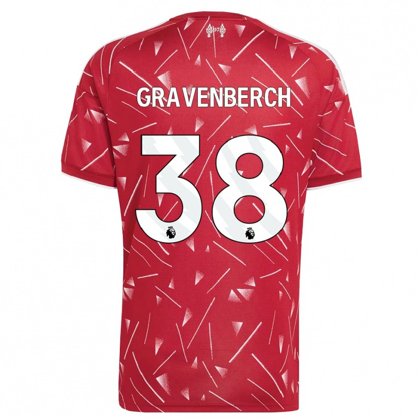 Danxen Women Ryan Gravenberch #38 White Red Home Jersey 2026/27 T-Shirt