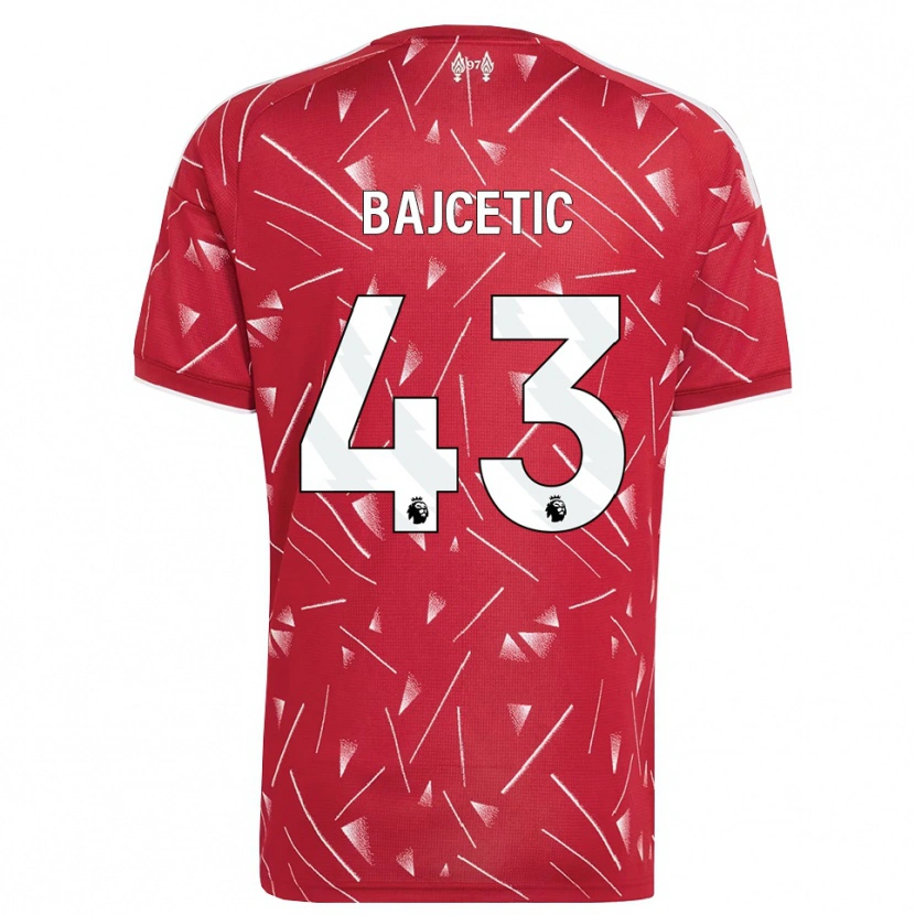 Danxen Women Stefan Bajcetic #43 White Red Home Jersey 2026/27 T-Shirt