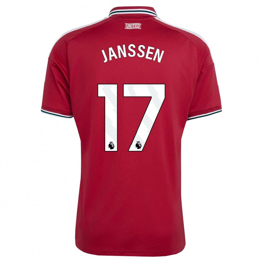 Danxen Women Dominique Janssen #17 Red Yellow White Home Jersey 2026/27 T-Shirt
