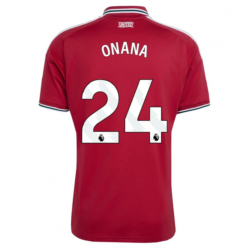 Danxen Women Andre Onana #24 Red Yellow White Home Jersey 2026/27 T-Shirt