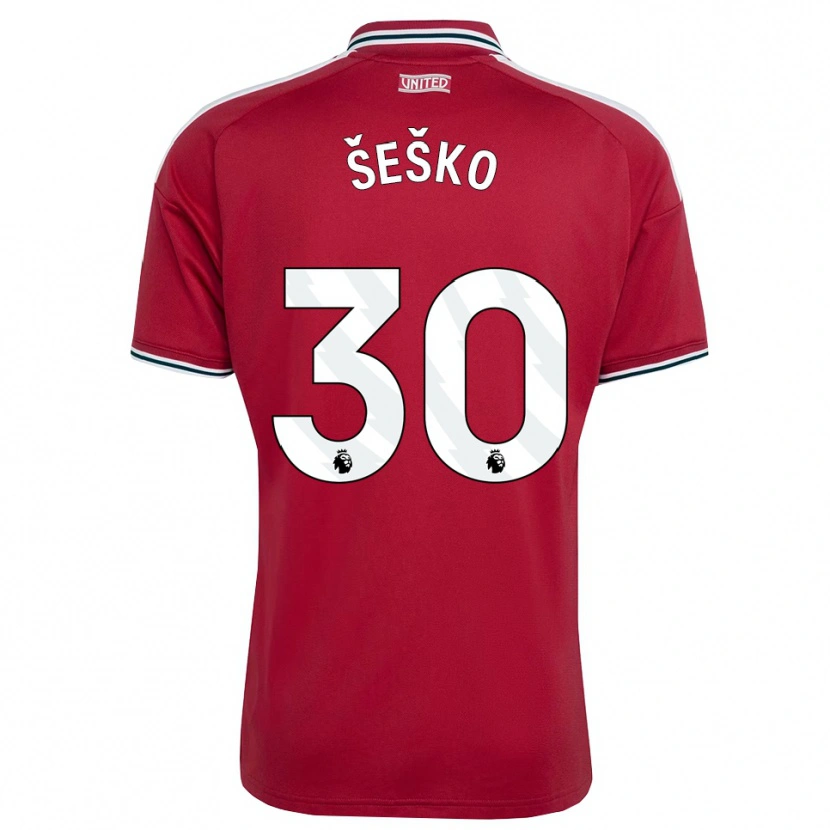 Danxen Women Benjamin Sesko #30 Red Yellow White Home Jersey 2026/27 T-Shirt