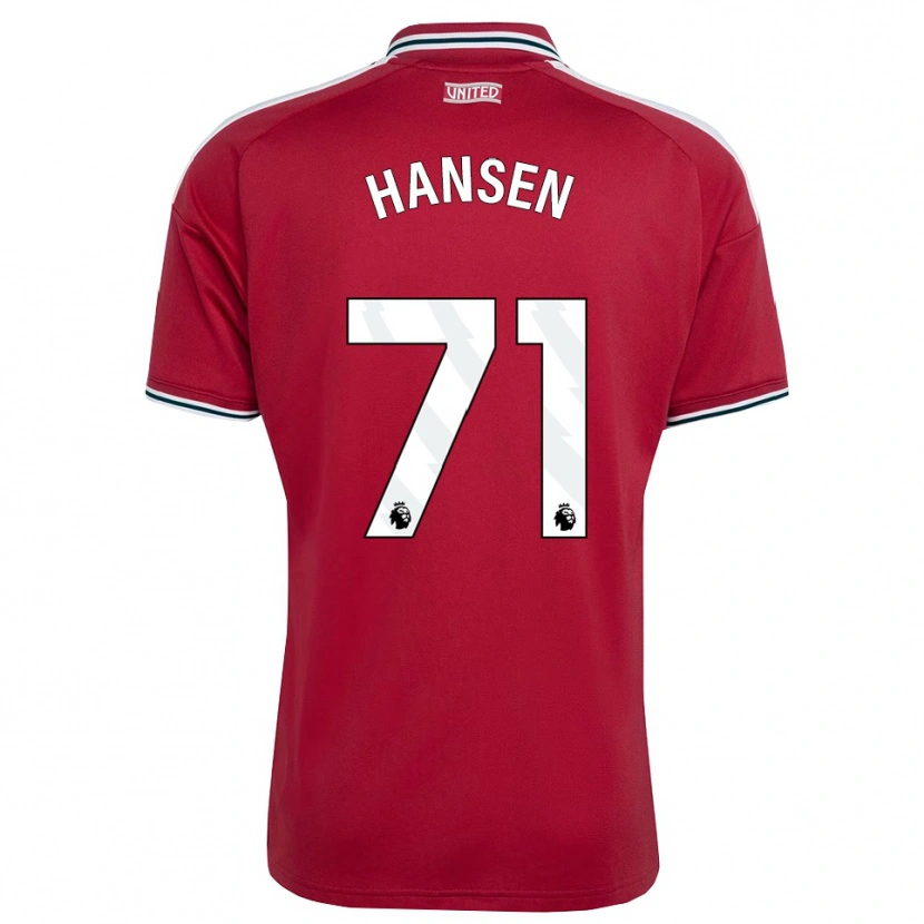 Danxen Women Isak Hansen-Aaroen #71 Red Yellow White Home Jersey 2026/27 T-Shirt