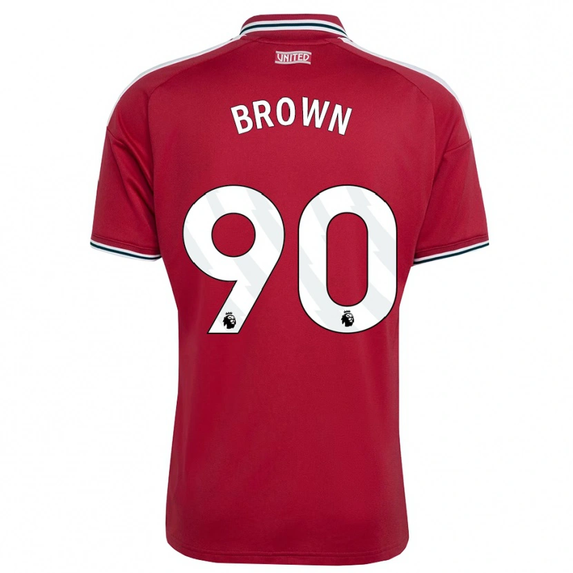 Danxen Women Nathaniel-Junior Brown #90 Red Yellow White Home Jersey 2026/27 T-Shirt
