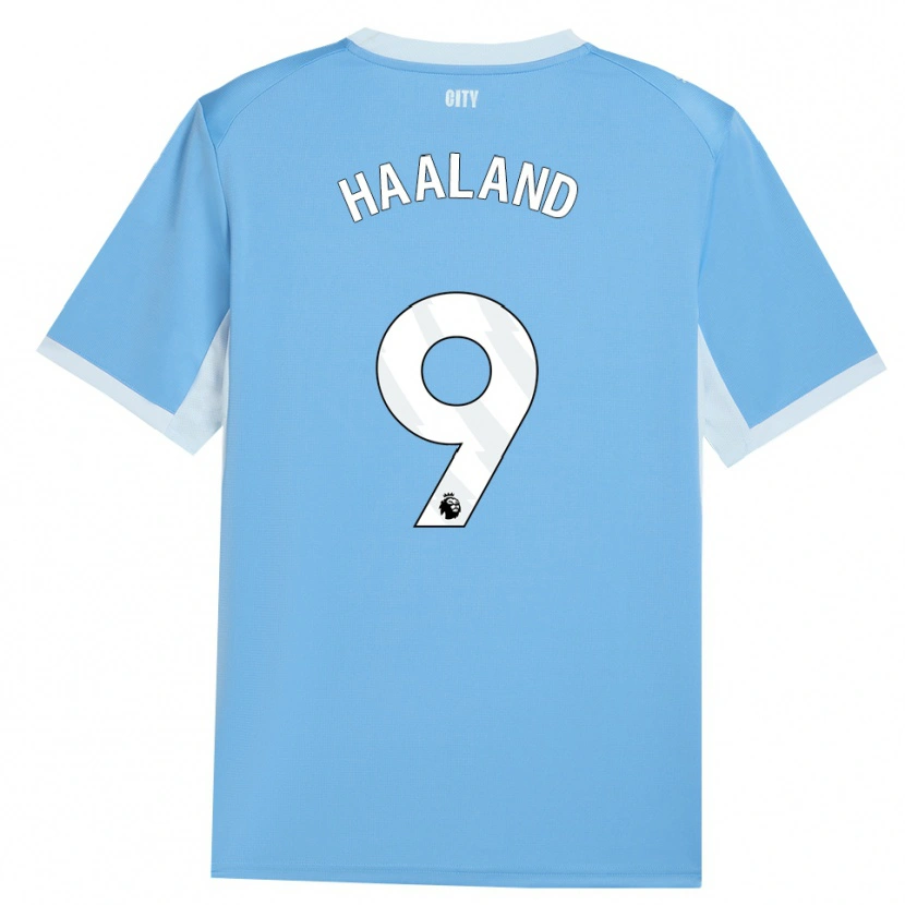 Danxen Women Erling Haaland #9 Light Sky Blue White Home Jersey 2026/27 T-Shirt