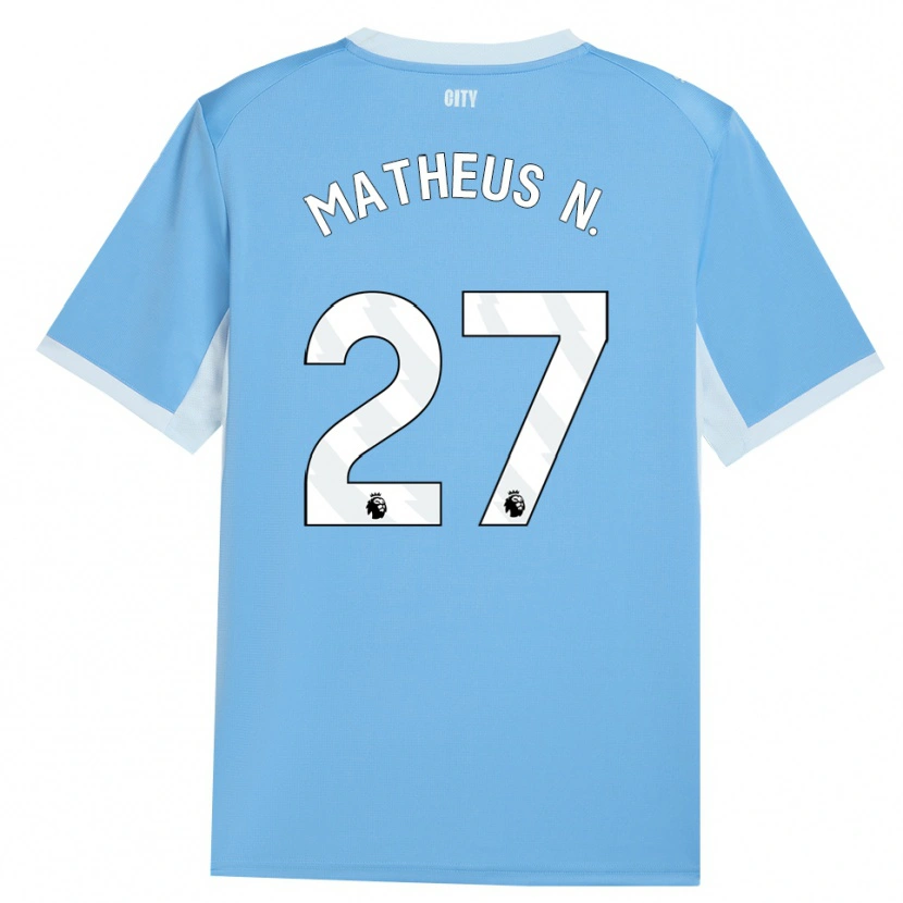 Danxen Women Matheus Nunes #27 Light Sky Blue White Home Jersey 2026/27 T-Shirt