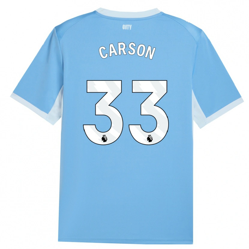 Danxen Women Scott Carson #33 Light Sky Blue White Home Jersey 2026/27 T-Shirt