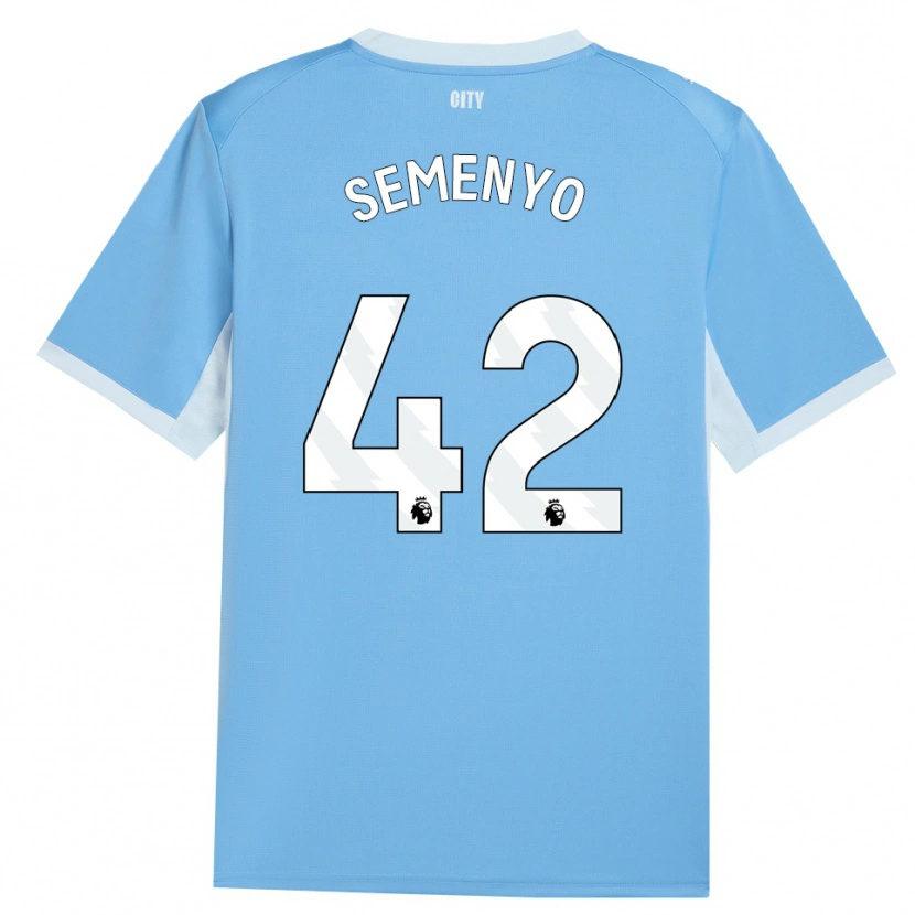Danxen Women Antoine Semenyo #42 Light Sky Blue White Home Jersey 2026/27 T-Shirt