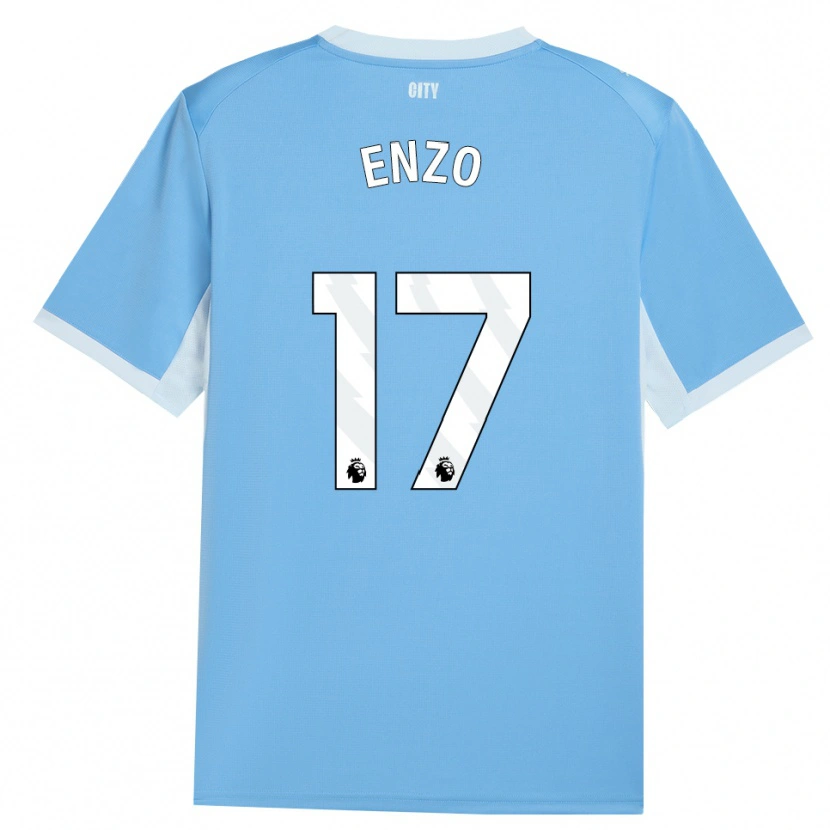 Danxen Women Enzo Fernández #17 Light Sky Blue White Home Jersey 2026/27 T-Shirt