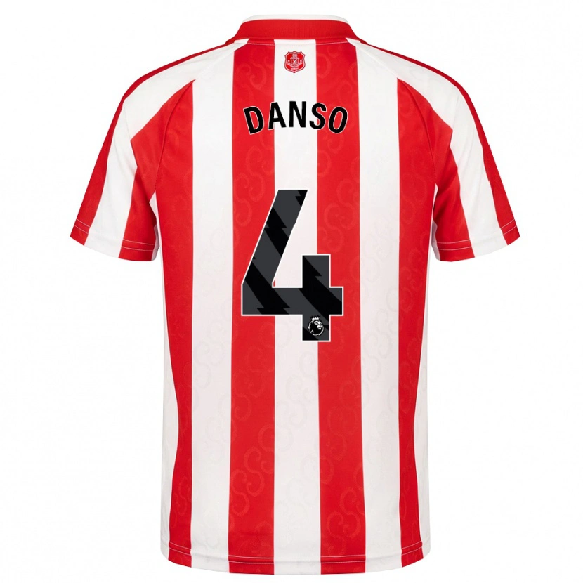 Danxen Women Kevin Danso #4 Red White Black Home Jersey 2026/27 T-Shirt