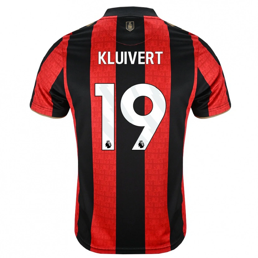 Danxen Women Justin Kluivert #19 Goldenrod Red Black Home Jersey 2026/27 T-Shirt