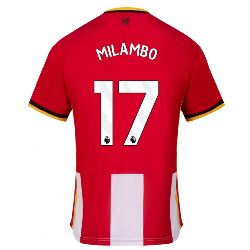 Danxen Women Antoni Milambo #17 Yellow Black Red Home Jersey 2026/27 T-Shirt