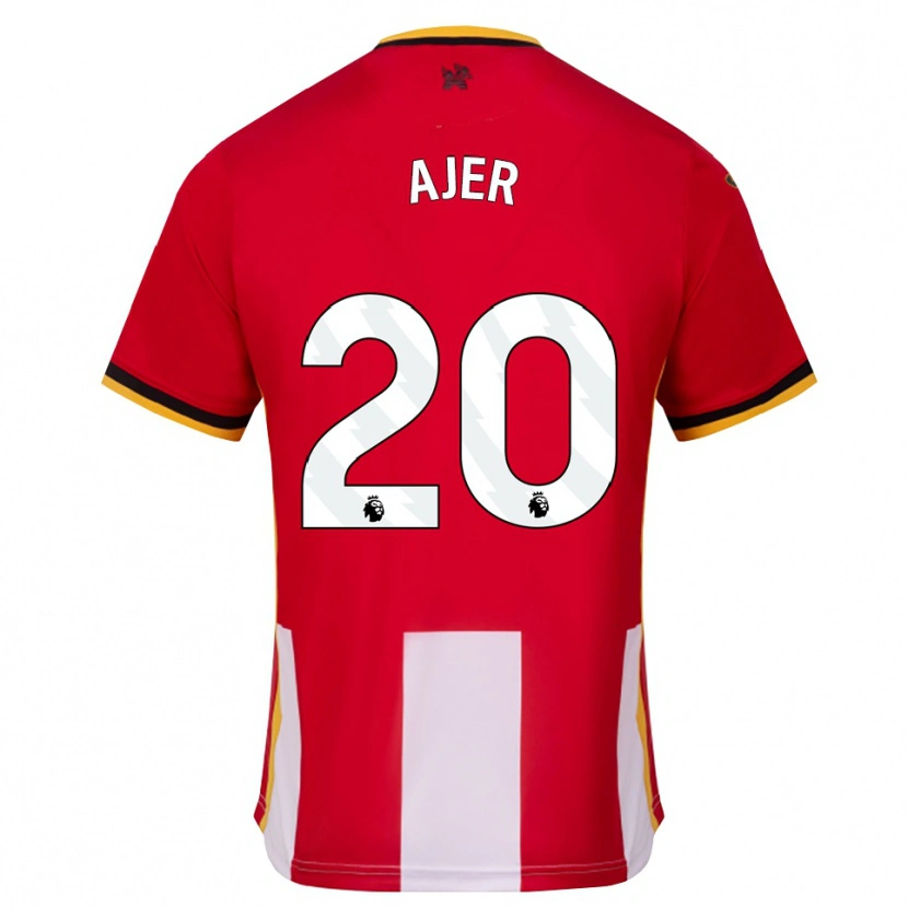 Danxen Women Kristoffer Ajer #20 Yellow Black Red Home Jersey 2026/27 T-Shirt